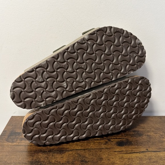 NEW Birkenstock Arizona BS Women's 10, STONE Birkibuc Sandals - Picture 5 of 7